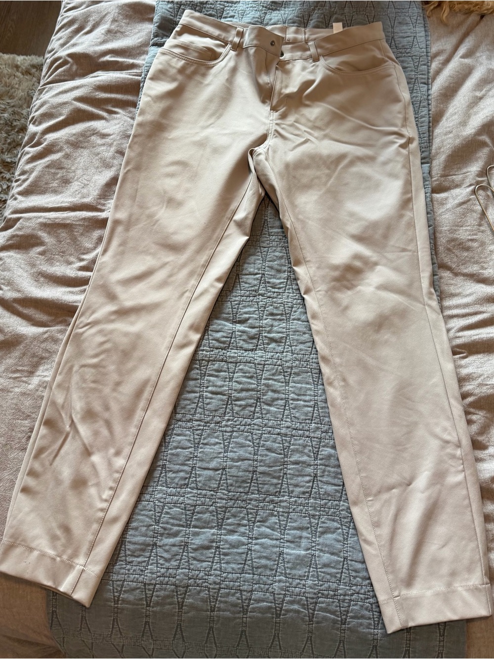 Grey slim fit performance pants
